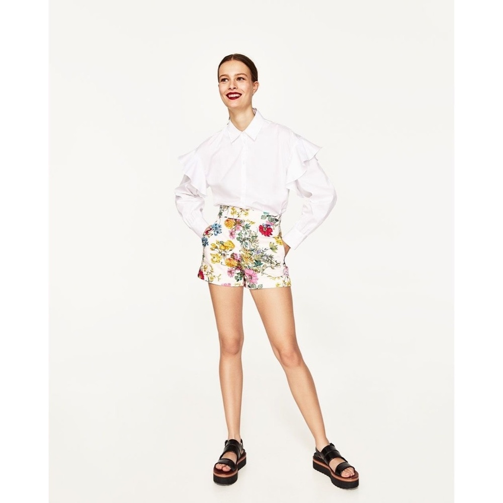 Zara Floral Print Shorts